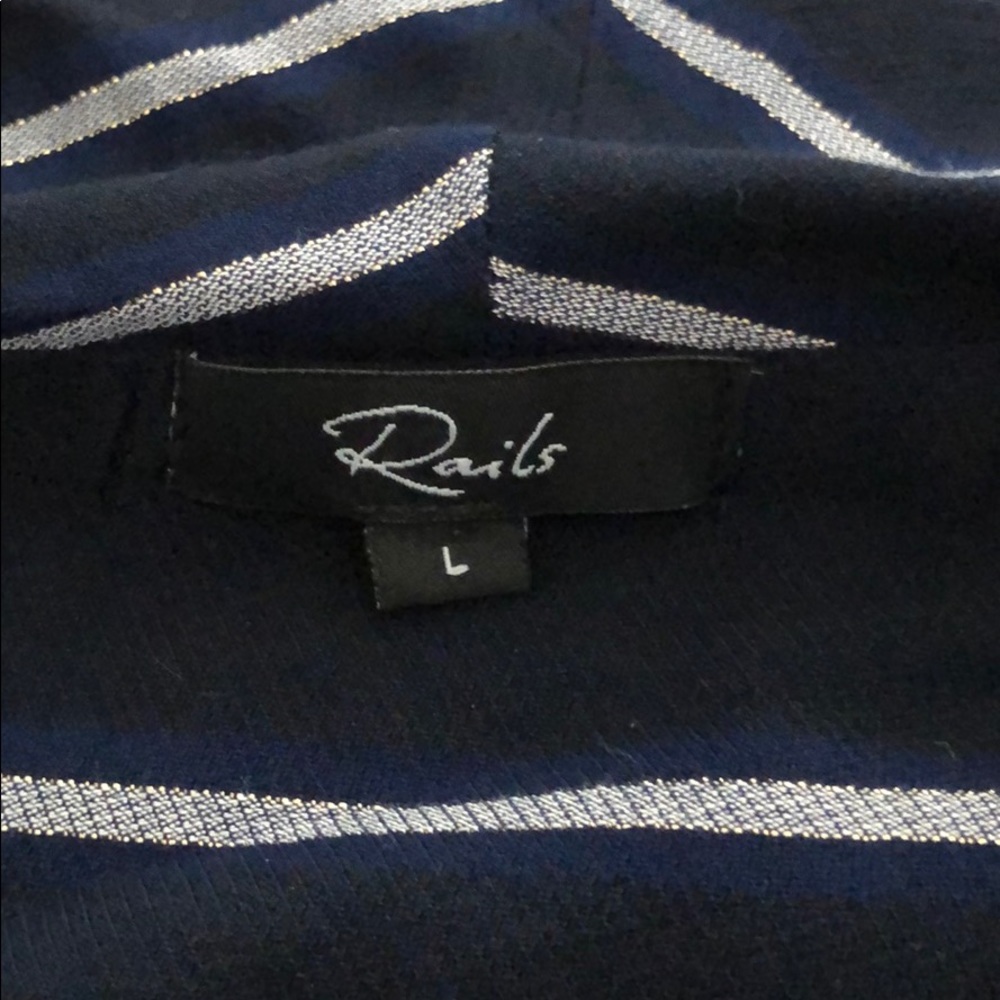 Rails Ava navy front tie blouse top - Picture 7 of 8